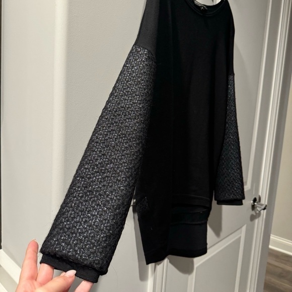 Generation Love Bobo Laminated Boucle Combo Sweater in BLACK 🖤 - Picture 4 of 9